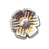 Flower Lead-Free Zinc Alloy Jewelry Findings 6mm hole=1mm Sold per pkg of 2000