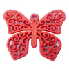 Imitate Wood Acrylic Beads, Butterfly 60x49mm, Sold by Bag
