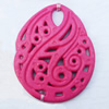 Imitate Wood Acrylic Beads, 38x48mm Hole:5mm, Sold by Bag
