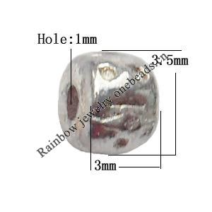 Lead-Free Zinc Alloy Jewelry Findings 3.5x3mm hole=1mm Sold per pkg of 7000