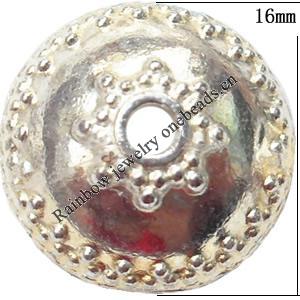 Flat Round Lead-Free Zinc Alloy Jewelry Findings 16x12mm hole=2mm Sold per pkg of 150