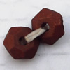 Imitate Wood Acrylic Spacer Beads, 7mm, Sold by Bag