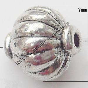 Tibetan Drum Lead-Free Zinc Alloy Jewelry Findings 7x7mm hole=1mm Sold per pkg of 1000