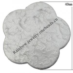 Imitate Gemstone Acrylic Beads, Flat Flower 40mm Hole:2mm, Sold by Bag