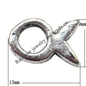 Tibetan Lead-Free Zinc Alloy Jewelry Findings 13x9mm hole=1mm Sold per pkg of 700