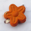 Imitate Wood Acrylic Beads, Flower 8x4mm Hole:1.5mm, Sold by Bag
