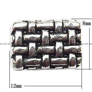 Tibetan Lead-Free Zinc Alloy Jewelry Findings 12x8x4mm hole=1mm Sold per pkg of 500