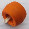 Imitate Wood Acrylic Spacer Beads, 9x6x4mm Hole:4mm, Sold by Bag