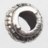 Tibetan Lead-Free Zinc Alloy Jewelry Findings 7x3mm hole=3mm Sold per pkg of 1500