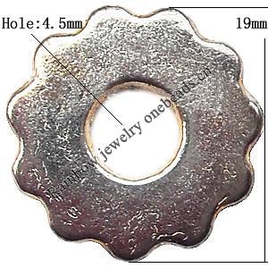 Tibetan Lead-Free Zinc Alloy Jewelry Findings 19mm hole=4.5mm Sold per pkg of 1000