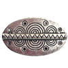 Tibetan Twist Lead-Free Zinc Alloy Jewelry Findings 37x22mm hole=1mm Sold per pkg of 200