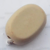 Imitate Wood Acrylic Beads, Flat Oval 10x7mm Hole:2mm, Sold by Bag