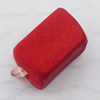 Imitate Wood Acrylic Beads, Rectangle 11x6mm Hole:2mm, Sold by Bag