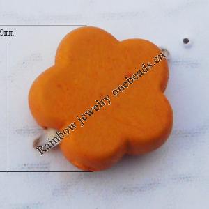 Imitate Wood Acrylic Beads, Flower 9x4mm Hole:1.5mm, Sold by Bag