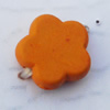 Imitate Wood Acrylic Beads, Flower 9x4mm Hole:1.5mm, Sold by Bag