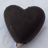 Imitate Wood Acrylic Beads, Heart 10x10x7mm Hole:2mm, Sold by Bag