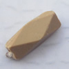 Imitate Wood Acrylic Beads, Faceted Tube 13x5mm Hole:1.5mm, Sold by Bag