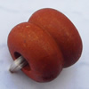 Imitate Wood Acrylic Beads, Fluted Column 9x10x3mm Hole:3.5mm, Sold by Bag