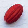 Imitate Wood Acrylic Beads, Fluted Oval 14x8mm Hole:2mm, Sold by Bag