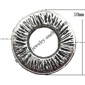 Tibetan Donut Lead-Free Zinc Alloy Jewelry Findings 10mm Sold per pkg of 800