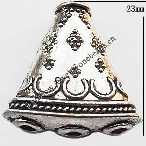 Tibetan Lead-Free Zinc Alloy Jewelry Findings 23x23mm hole=2mm Sold per pkg of 150