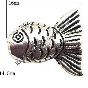Tibetan Animal Lead-Free Zinc Alloy Jewelry Findings 16x14.5mm hole=1mm Sold per pkg of 300