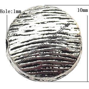 Tibetan Twist Lead-Free Zinc Alloy Jewelry Findings 10x10mm hole=1mm Sold per pkg of 700