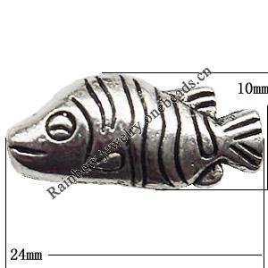 Tibetan Animal Lead-Free Zinc Alloy Jewelry Findings 24x10mm hole=1mm Sold per pkg of 200