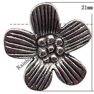 Tibetan Flower Lead-Free Zinc Alloy Jewelry Findings 21mm hole=1mm Sold per pkg of 400