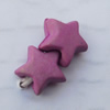 Imitate Wood Acrylic Beads, Star 7mm Hole:2mm, Sold by Bag