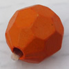 Imitate Wood Acrylic Beads, Faceted Round 12mm Hole:2mm, Sold by Bag