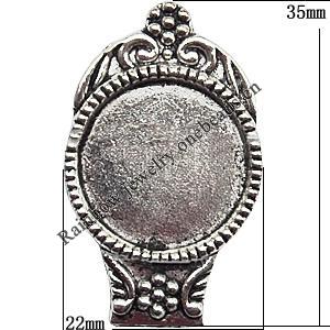 Tibetan Lead-Free Zinc Alloy Jewelry Findings 35x22mm Sold per pkg of 200