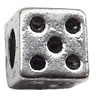 Tibetan Cube Lead-Free Zinc Alloy Jewelry Findings 8x8x8mm hole=4.5mm Sold per pkg of 400