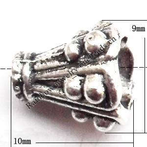 Tibetan Lead-Free Zinc Alloy Jewelry Findings 10x9mm hole=1mm Sold per pkg of 600