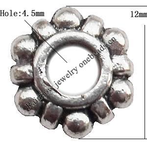 Tibetan Dount Lead-Free Zinc Alloy Jewelry Findings 12mm hole=1mm Sold per pkg of 700