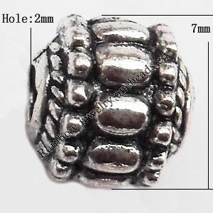 Tibetan Lead-Free Zinc Alloy Jewelry Findings 7x7mm hole=2mm Sold per pkg of 700