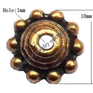 Tibetan Lead-Free Zinc Alloy Jewelry Findings 10mm hole=1mm Sold per pkg of 600