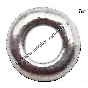 Tibetan Donut Lead-Free Zinc Alloy Jewelry Findings 7mm hole=3mm Sold per pkg of 2000