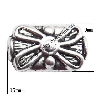 Tibetan Lead-Free Zinc Alloy Jewelry Findings 15x9mm Hole=1mm, Sold per pkg of 200
