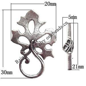 Clasp, Zinc alloy Jewelry Finding Lead-Free, Ring 30x20mm hole=8mm, Sold by KG
