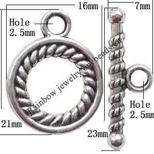 Clasp, Zinc alloy Jewelry Finding Lead-Free, Ring 16x21mm hole=2.5mm, Sold by KG