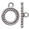 Clasp, Zinc alloy Jewelry Finding Lead-Free, Ring 16x21mm hole=2.5mm, Sold by KG