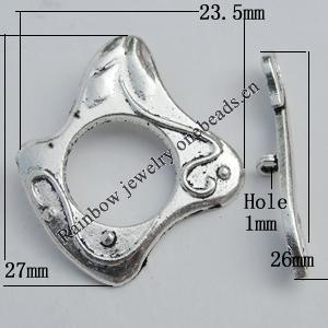 Clasp, Zinc alloy Jewelry Finding Lead-Free, Ring 27x23.5mm hole=1mm, Sold by KG