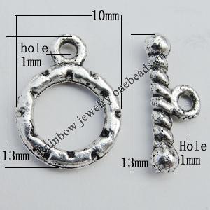 Clasp, Zinc alloy Jewelry Finding Lead-Free, Ring 10x13mm hole=1mm, Sold by KG