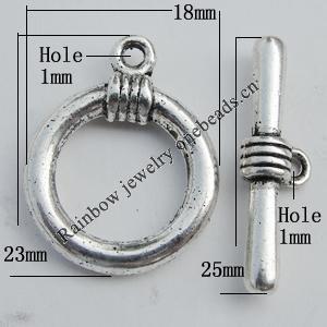 Clasp, Zinc alloy Jewelry Finding Lead-Free, Ring 23x18mm hole=1mm, Sold by KG