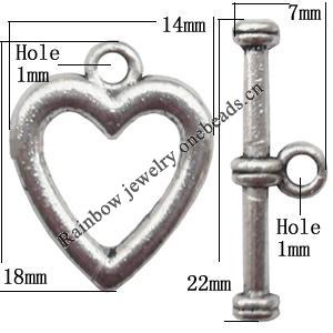 Clasp, Zinc alloy Jewelry Finding Lead-Free, Ring 18x14mm hole=1mm, Sold by KG