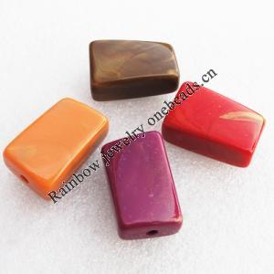 Solid Acrylic Beads, Mix color 13x18x30mm hole:3mm, Sold by Bag