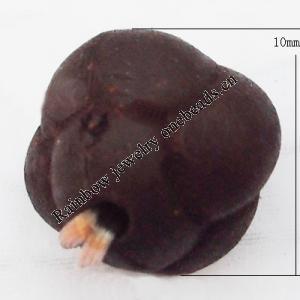 Imitate Wood Acrylic Beads, 10mm Hole:1.5mm, Sold by Bag