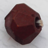 Imitate Wood Acrylic Beads, Faceted Biune 12mm Hole:3.5mm, Sold by Bag
