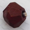 Imitate Wood Acrylic Beads, Faceted Biune 12mm Hole:3.5mm, Sold by Bag